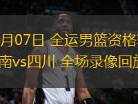 06月07日 全運(yùn)男籃資格賽 河南vs四川 全場(chǎng)錄像回放